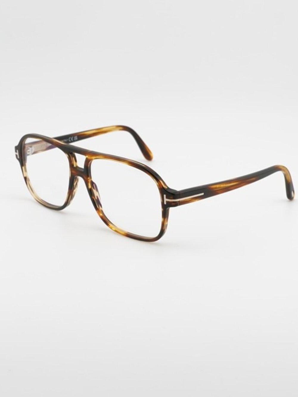 Tom Ford FT6058-B 055 Eyeglasses Havana 58mm Aviator Frame, Blue Light Block